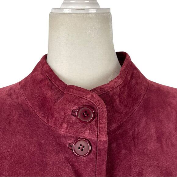 Linea by Louis Dell'Olio 100% Suede & Leather Cross Stitching Jacket Boho SZ 1X - Picture 4 of 15